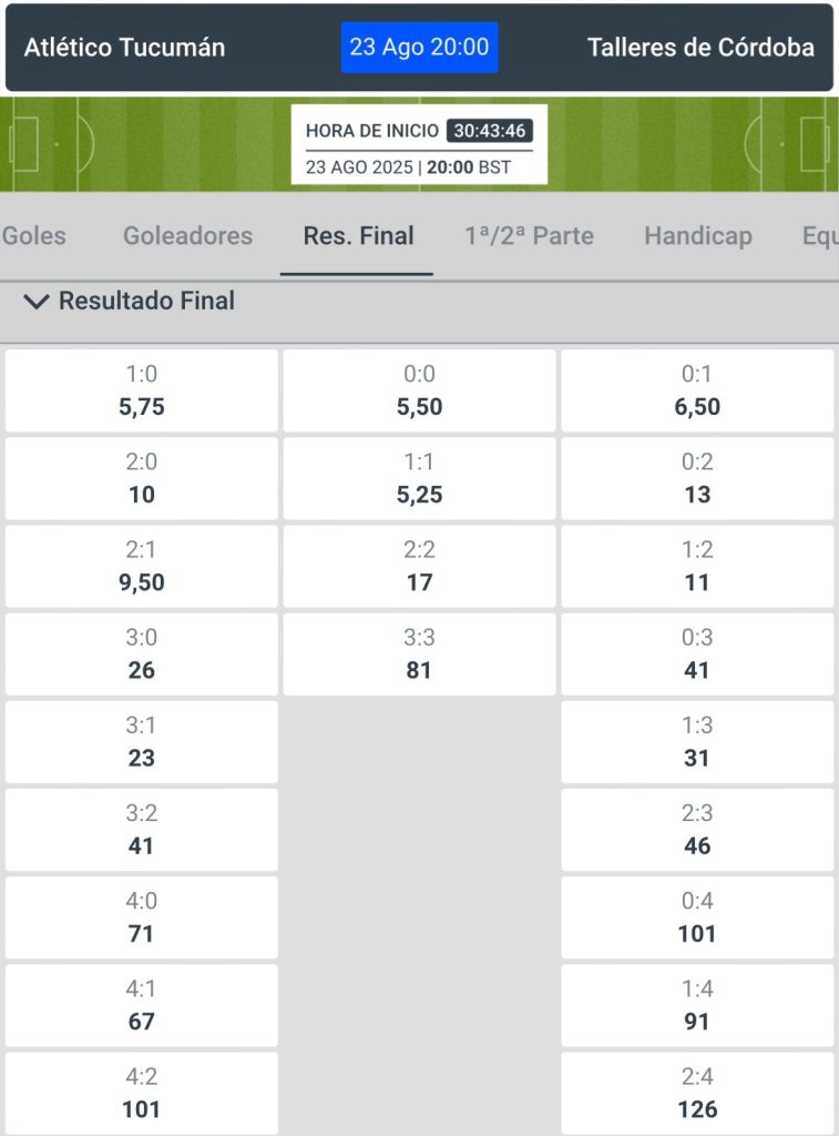 apuestas futbol resultado exacto