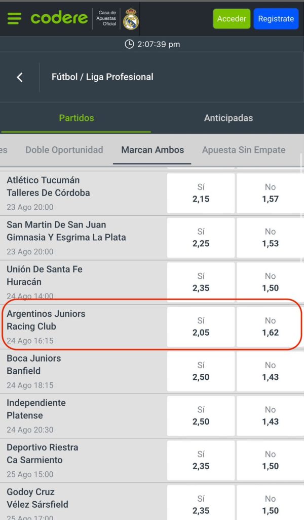 apuestas futbol ambos marcan
