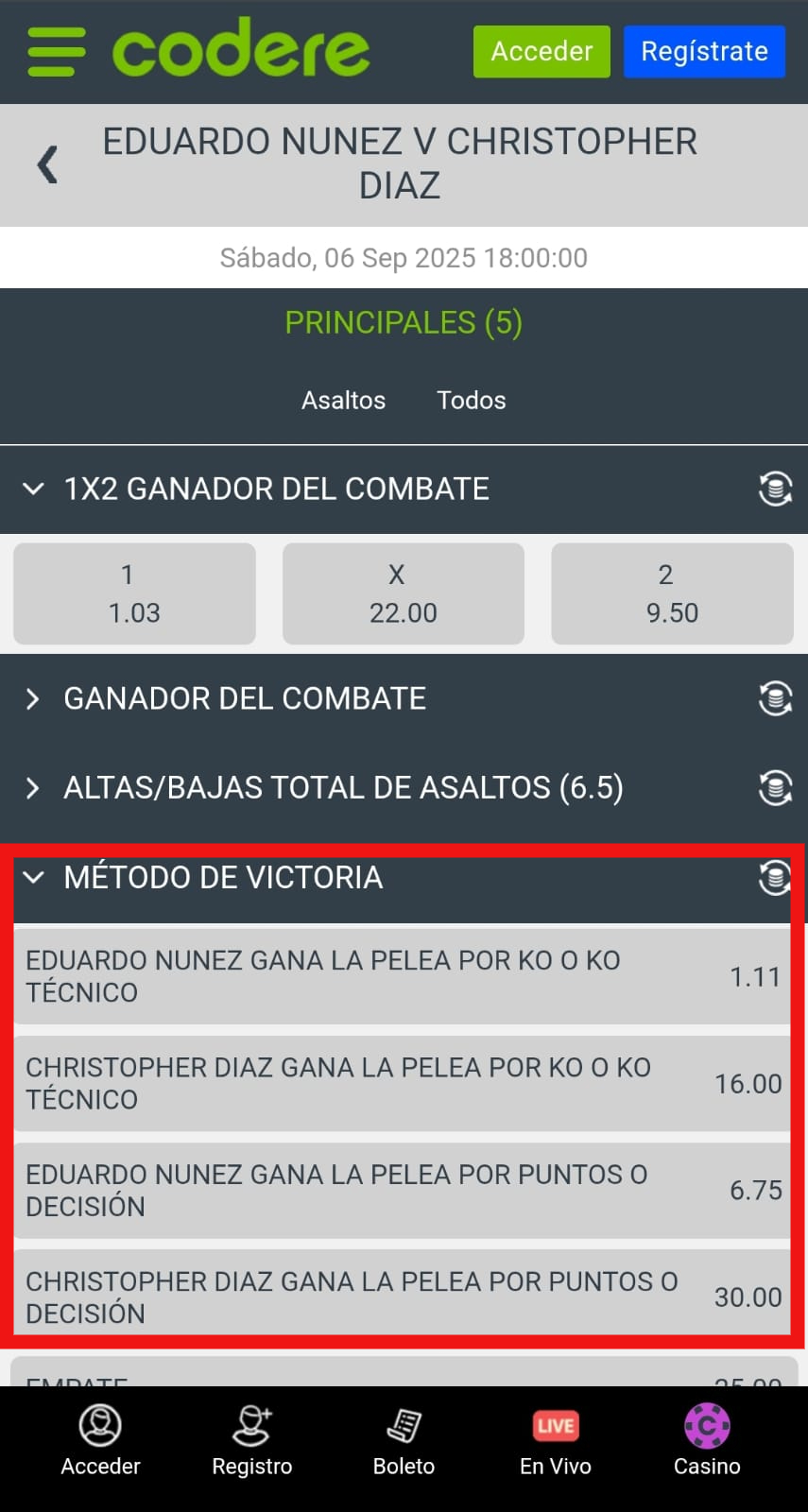 Pronósticos online para boxeo