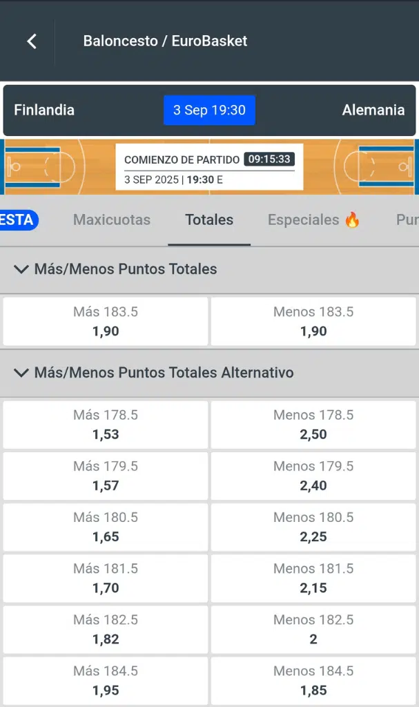 apuestas baloncesto totales