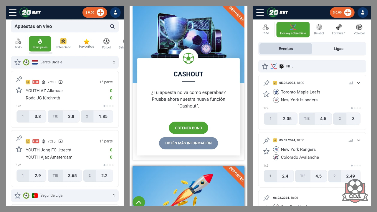 Versión móvil de 20Bet Argentina