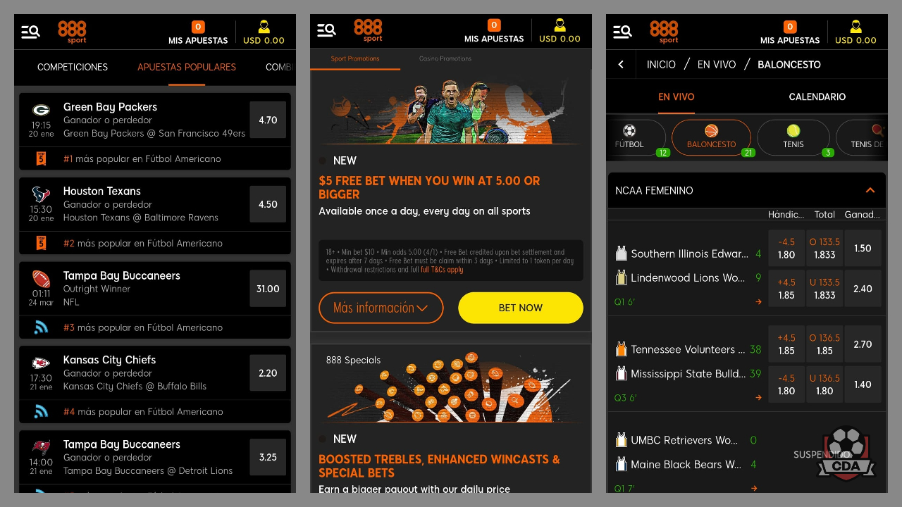 888Sport Chile: app móvil