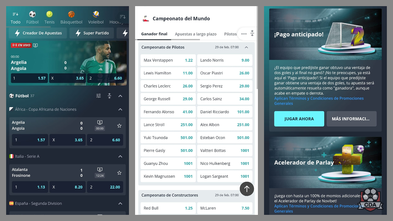 Novibet Chile: aplicación para celulares