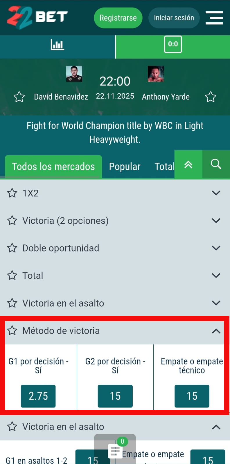 Casas online para aportar en boxeo
