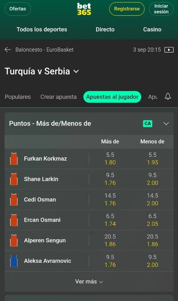 apuestas baloncesto jugador