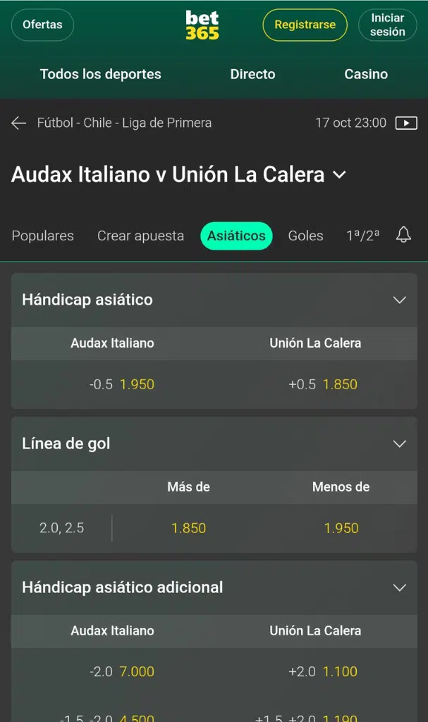 apuestas hándicap asiático fútbol