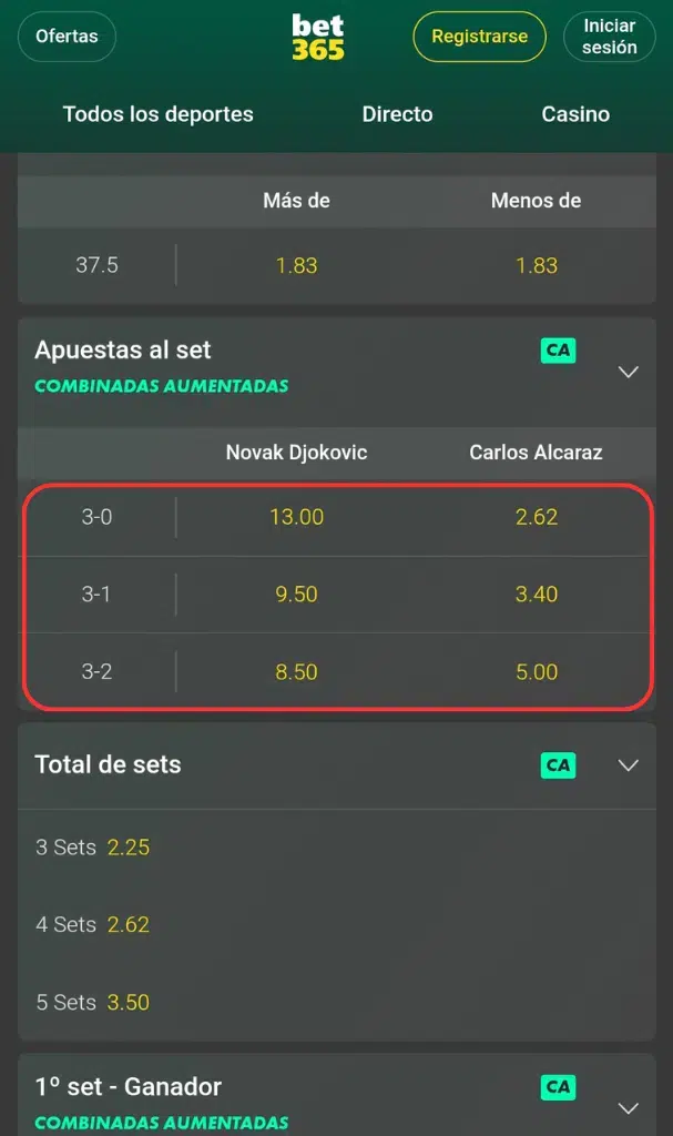 apuestas set tenis