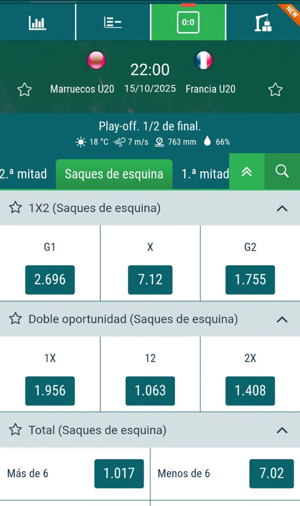 apuestas tiros de esquina fútbol