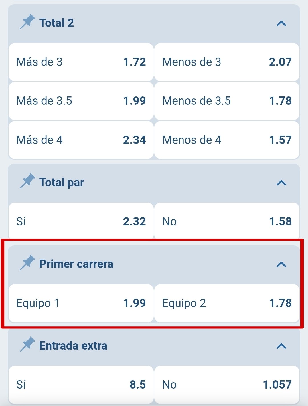 Apuestas deportivas beisbol primero en anotar
