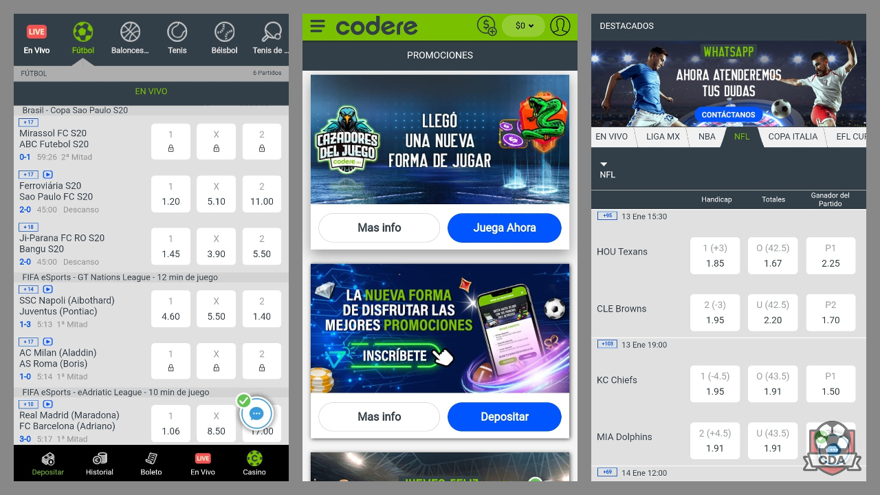 Codere Colombia: aplicación móvil
