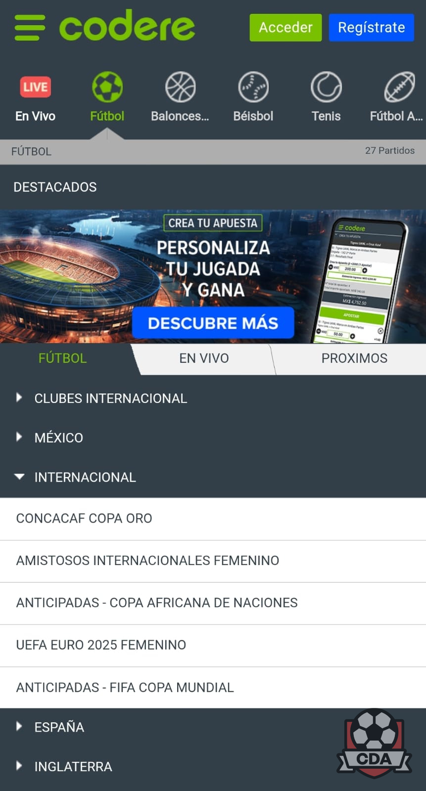 Calculadora de apuestas para Codere Colombia