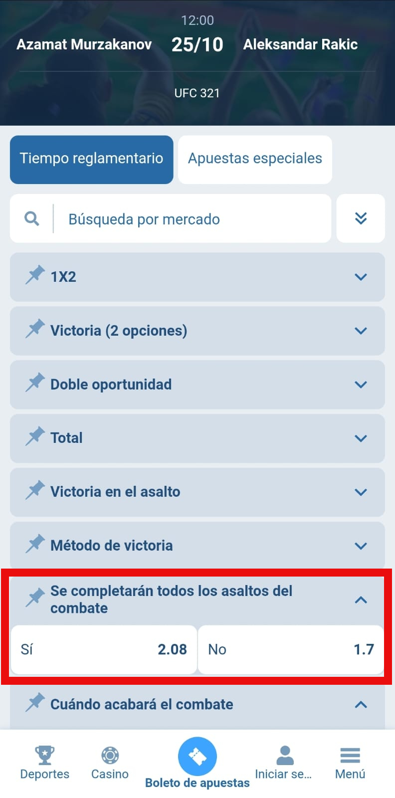 Apuestas online de la UFC en República Dominicana