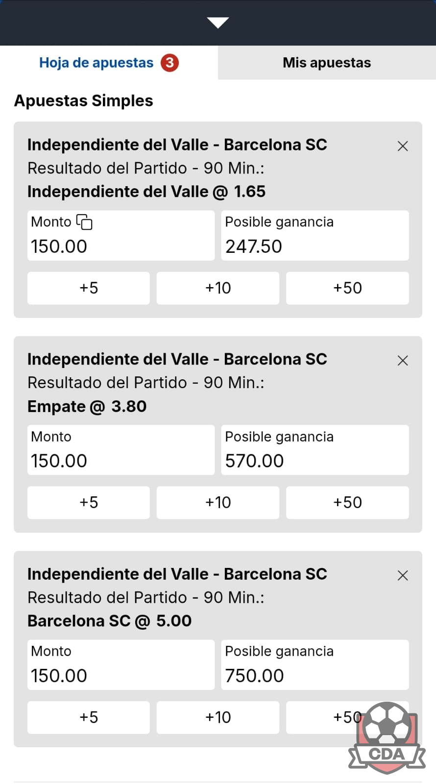 Calculadora de apuestas en Latribet