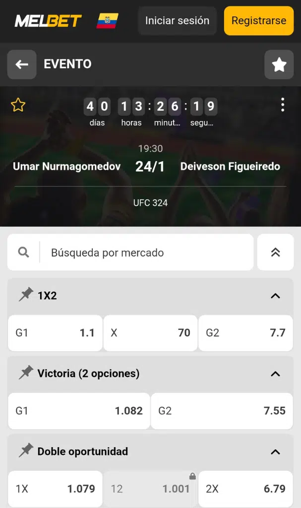 apuestas ganador UFC