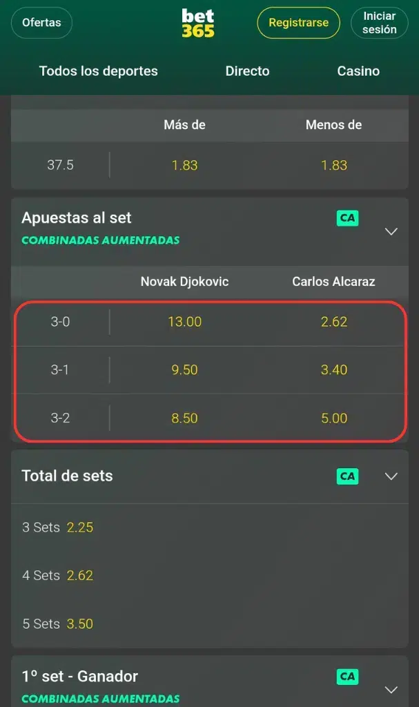 apuestas set tenis