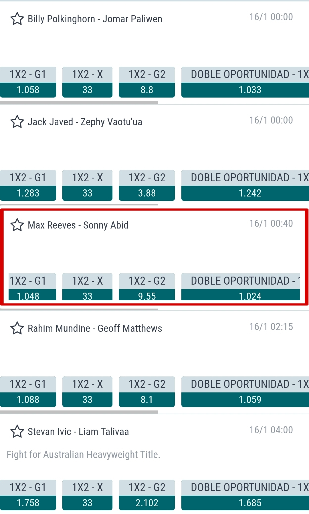 Casas boxeo ganador del combate Ecuador