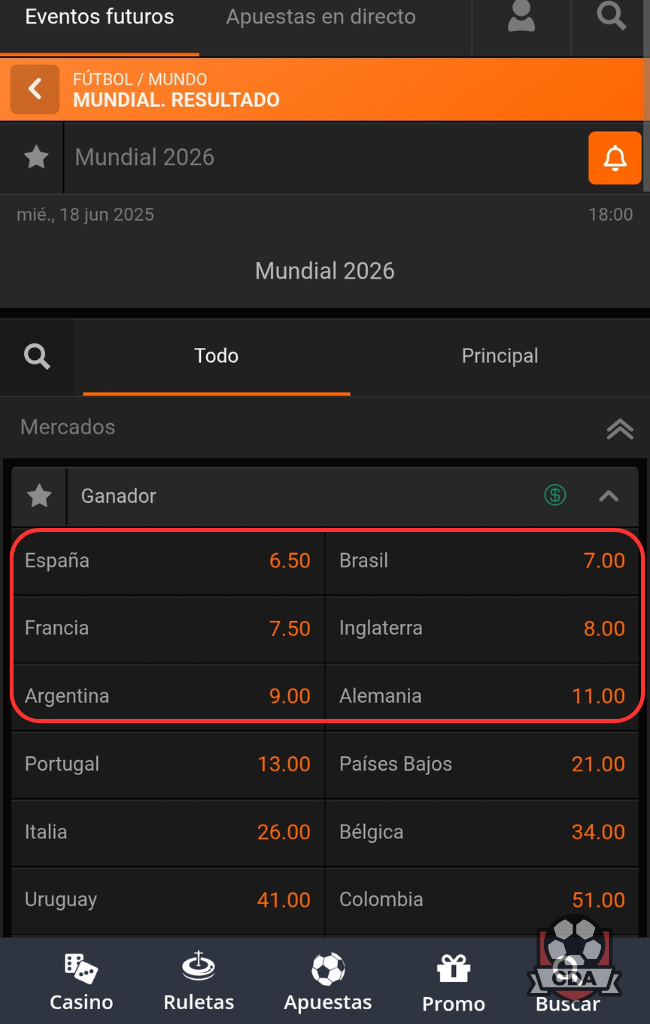selecciona tus cuotas