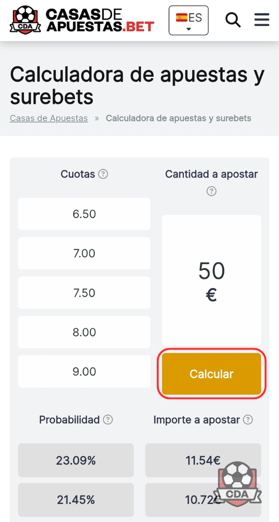 calcular cuotas apuestas