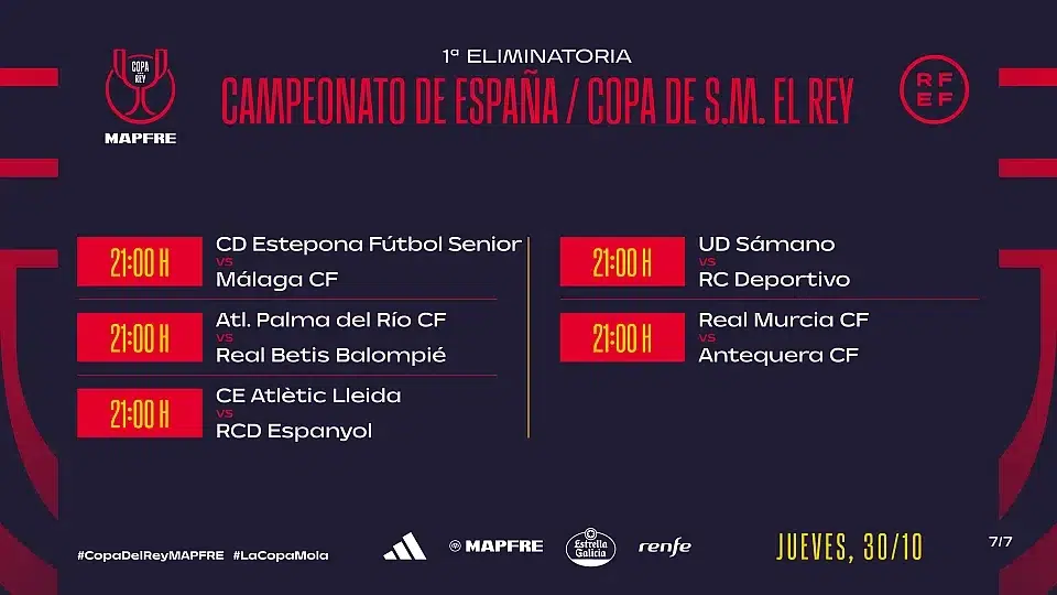 partidos copa del rey futbol 30 octubre