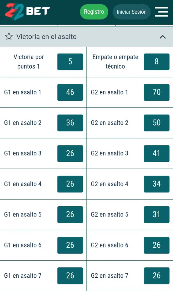 apuesta round victoria boxeo