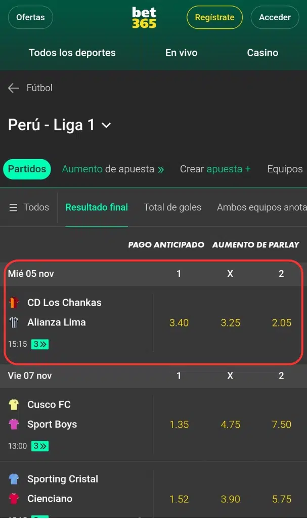 apuestas resultado final fútbol