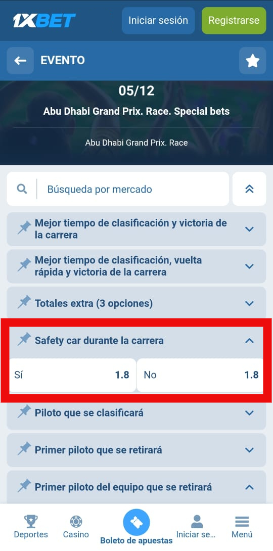 Apuestas para las carreras de automovilismo