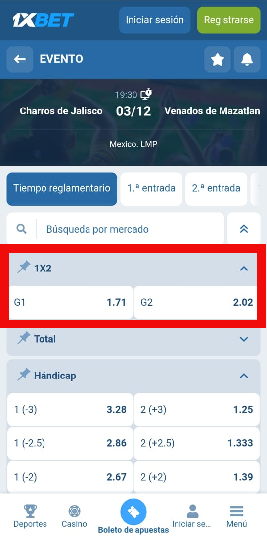 Apuestas para los partidos de beisbol
