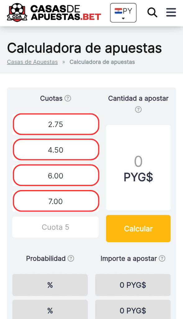 calculadora de cuotas
