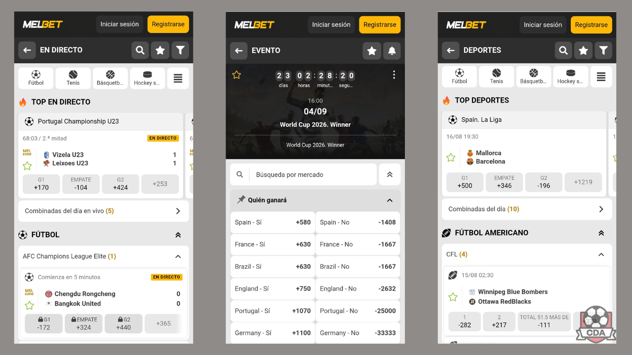 App móvil de Melbet Paraguay