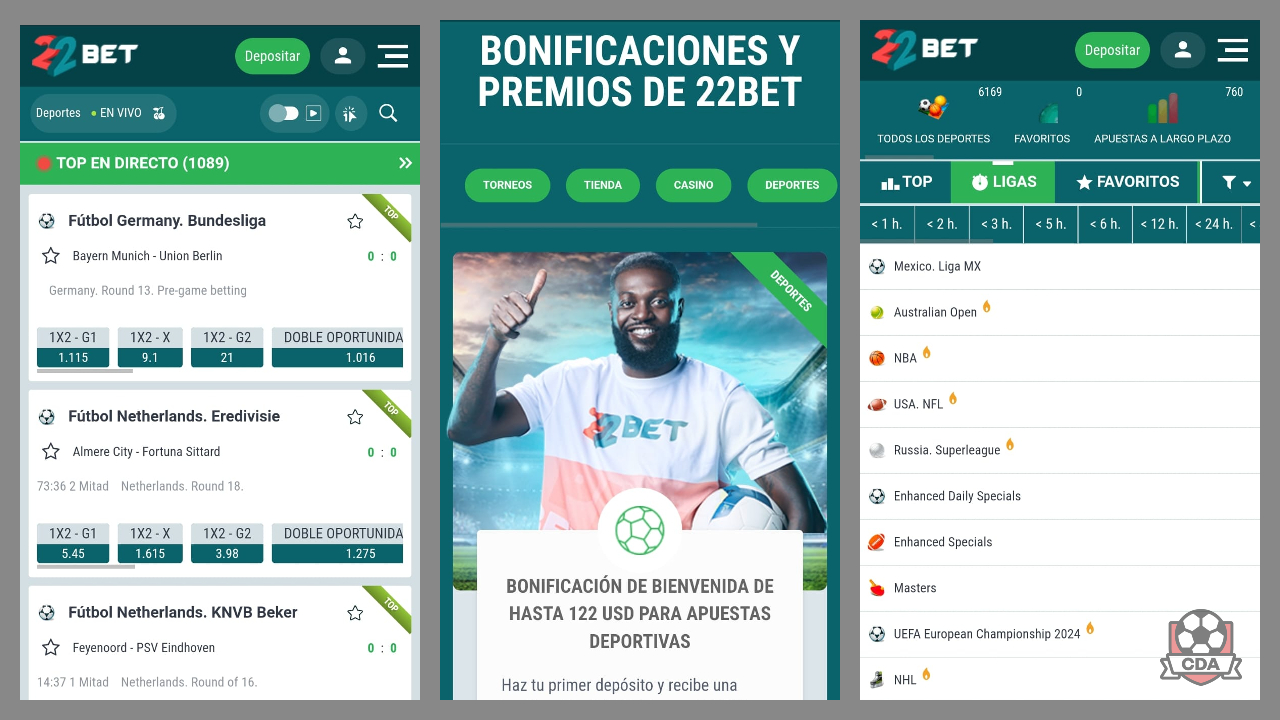 22Bet Uruguay: aplicación para celular