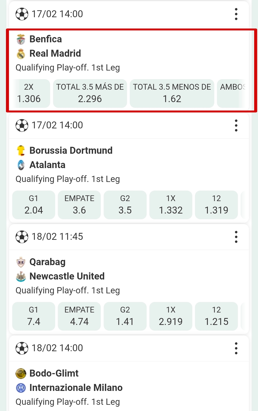 Casas futbol over/under Uruguay