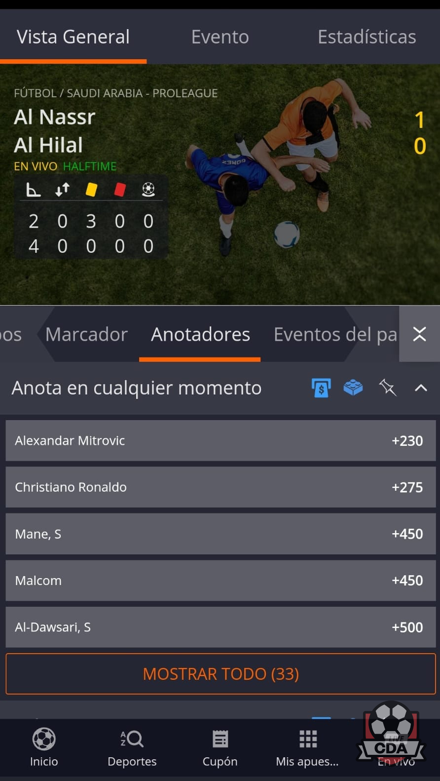 Apuestas en vivo en Betsson México