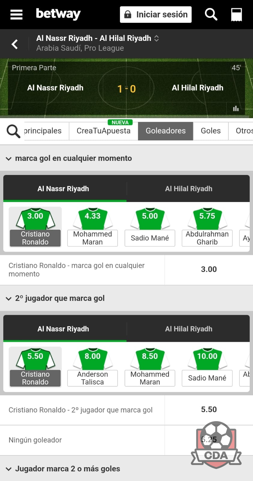 Betway México: apuestas en vivo