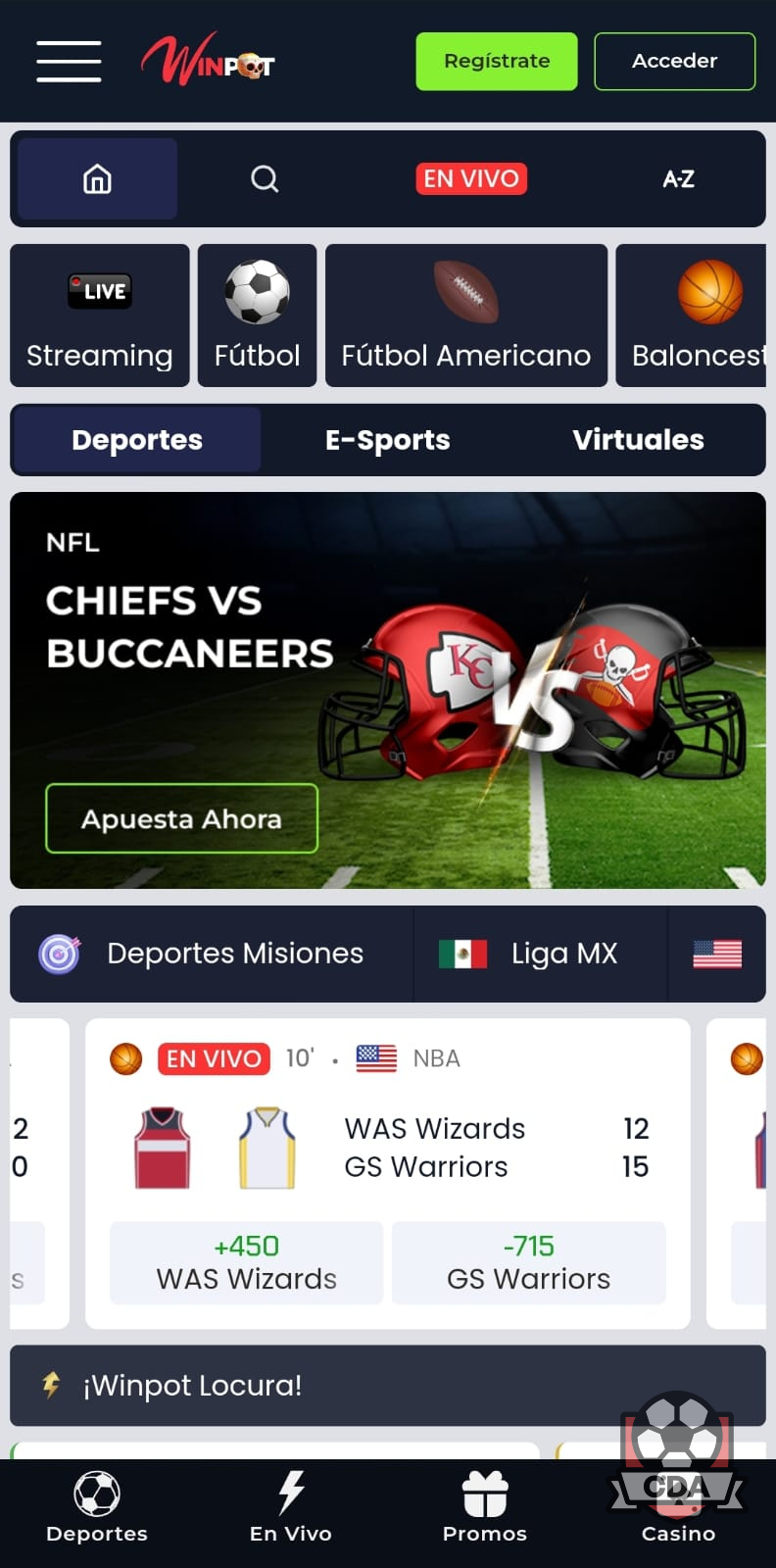 Apuestas en Winpot México