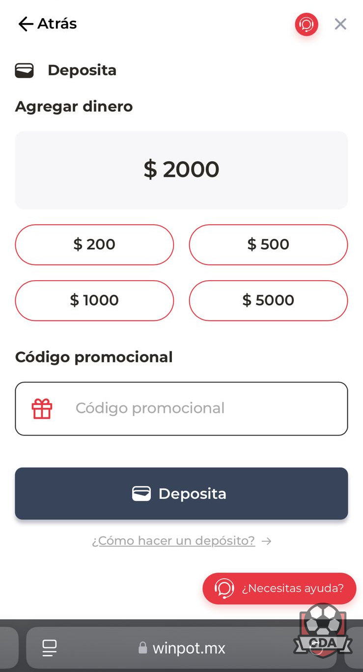 Métodos de pago en Winpot México