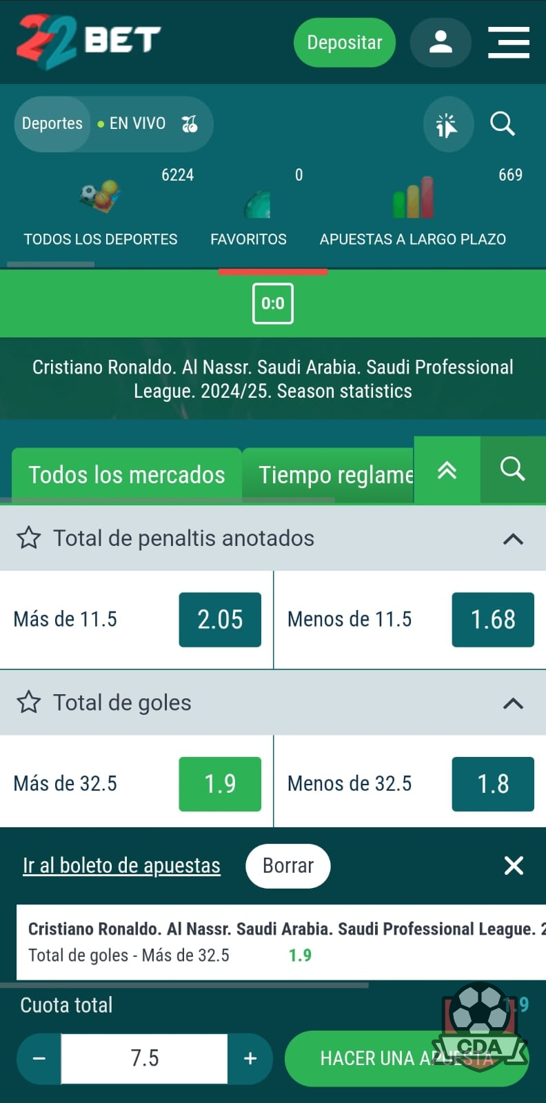 Activar código promocional de 22Bet México