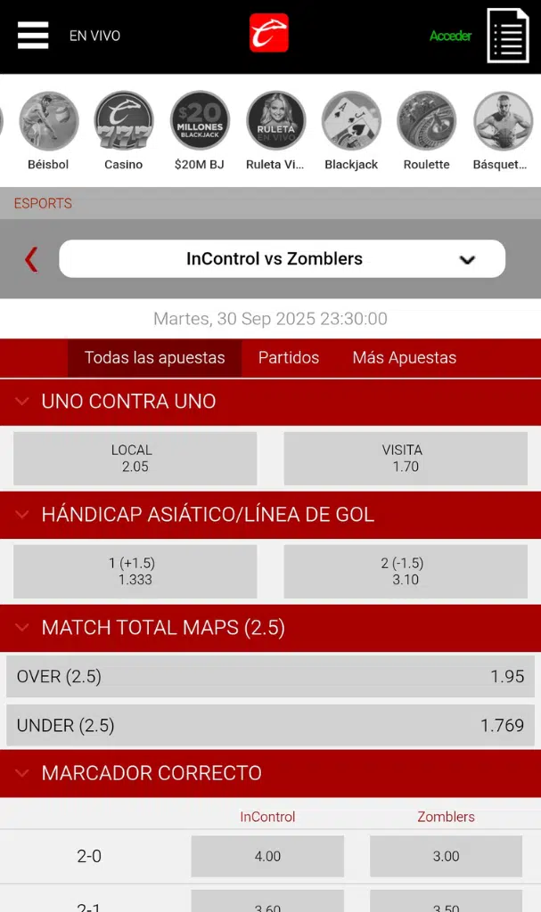 apuestas esports over under totales mapas