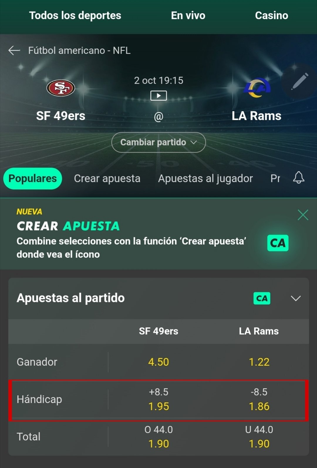 apuestas futbol americano mexico handicap